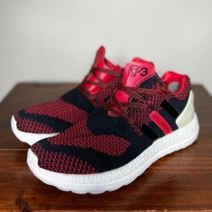 Adidas Yohji Yamamoto Y-3 Black & Red Running Sneakers Womens Size 6.5